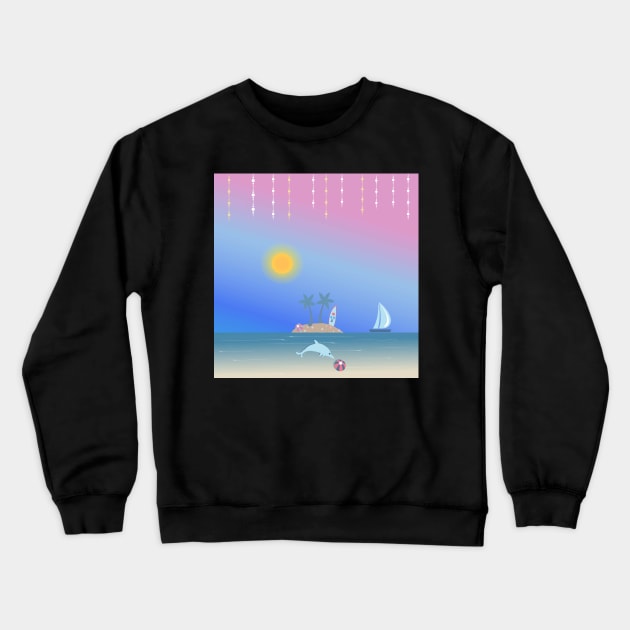 Beach Life Crewneck Sweatshirt by Countryside